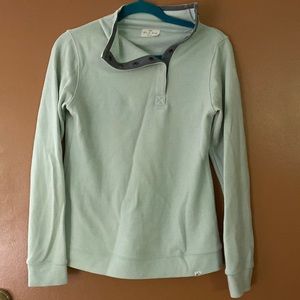 W Wild Rye Asymmetric Quarter Zip Merino Wool Pullover